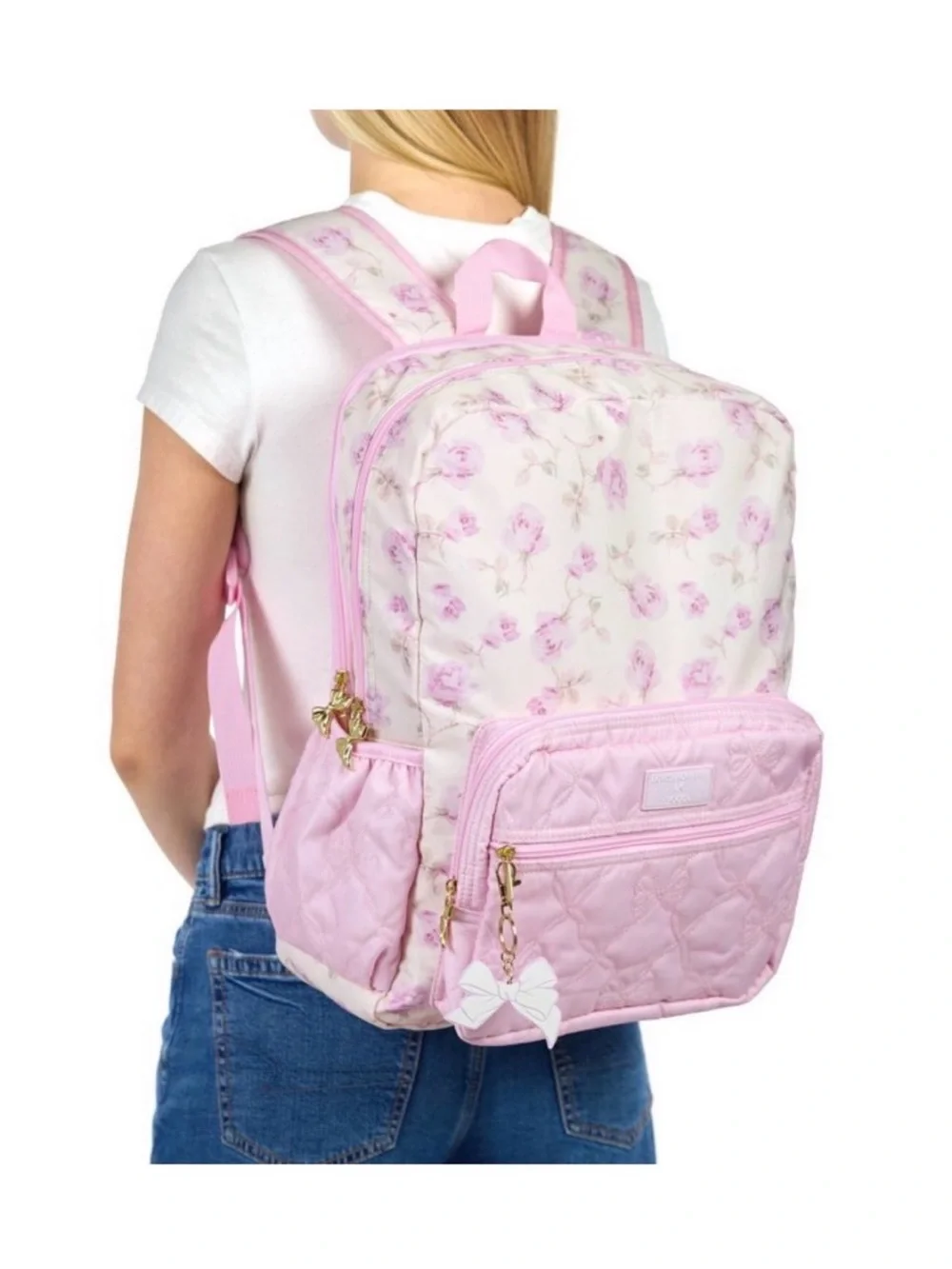 NWT LoveShackFancy x Target Yoobi Backpack & Lunch Bag Bundle Ribbon Rosa